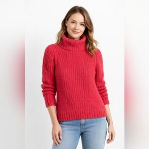 Italien merino wool alpaca blend knit sweater turtle neck sz M